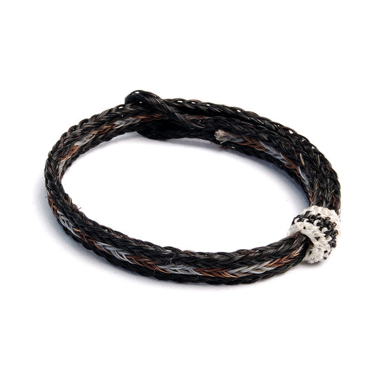 Braided Horsehair Bracelet - #19 D.BWN/CHAR/BLK