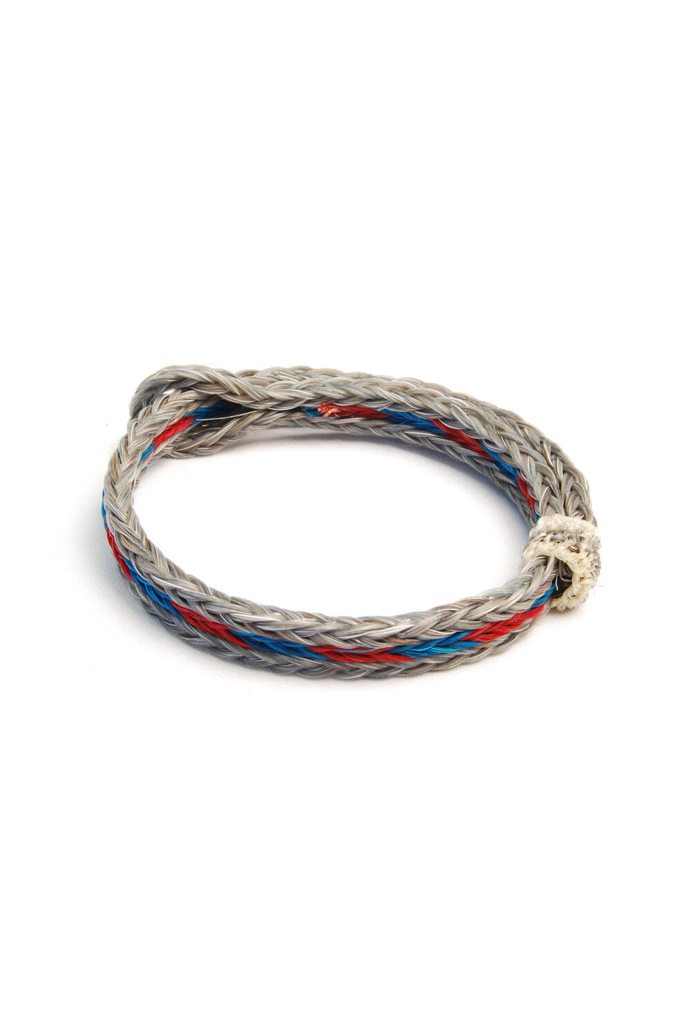 Braided Horsehair Bracelet - #22 RED/TURQ/CHAR