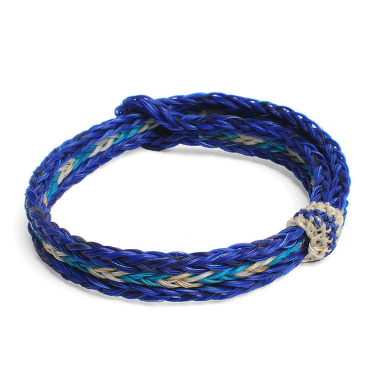 Braided Horsehair Bracelet - #38 TURQ/WHT/BLU