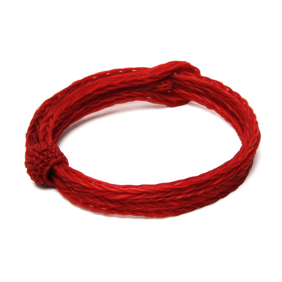 Braided Horsehair Bracelet - Red