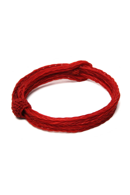 Braided Horsehair Bracelet - Red
