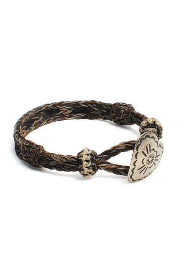 Concho Bracelet - #01-111 NAT/BLK X NAT w/ Concho 111