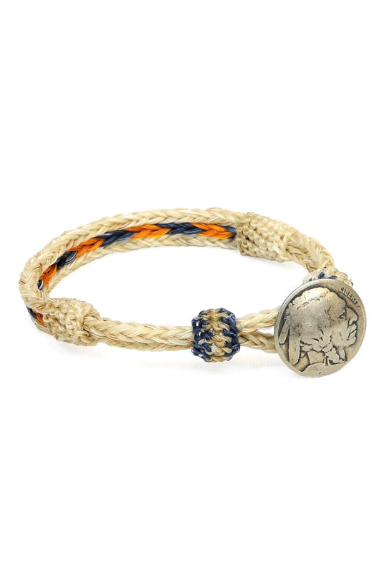 Concho Bracelet - #17 WHT/YLW X LT INDIGO