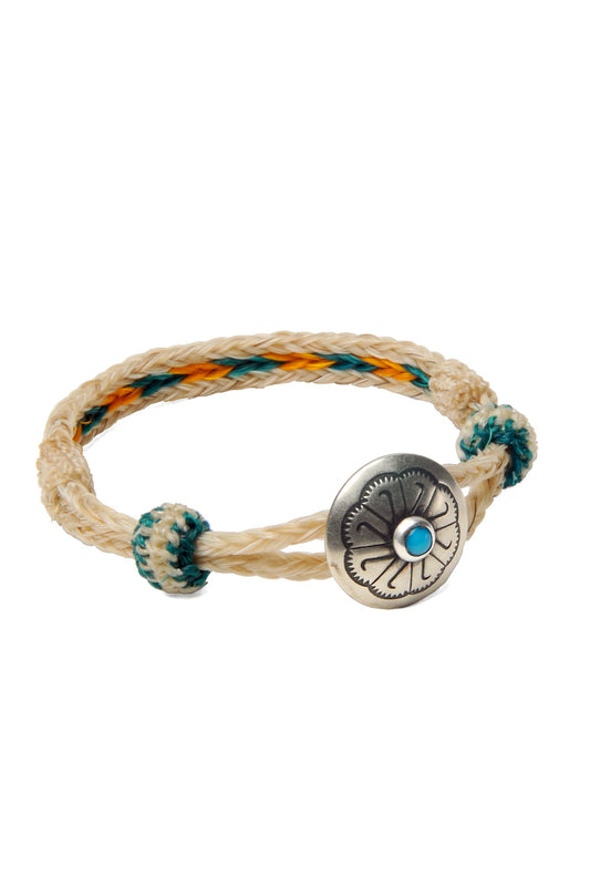 Turquoise Concho Bracelet - #18-10 WHT/YLW X GRN