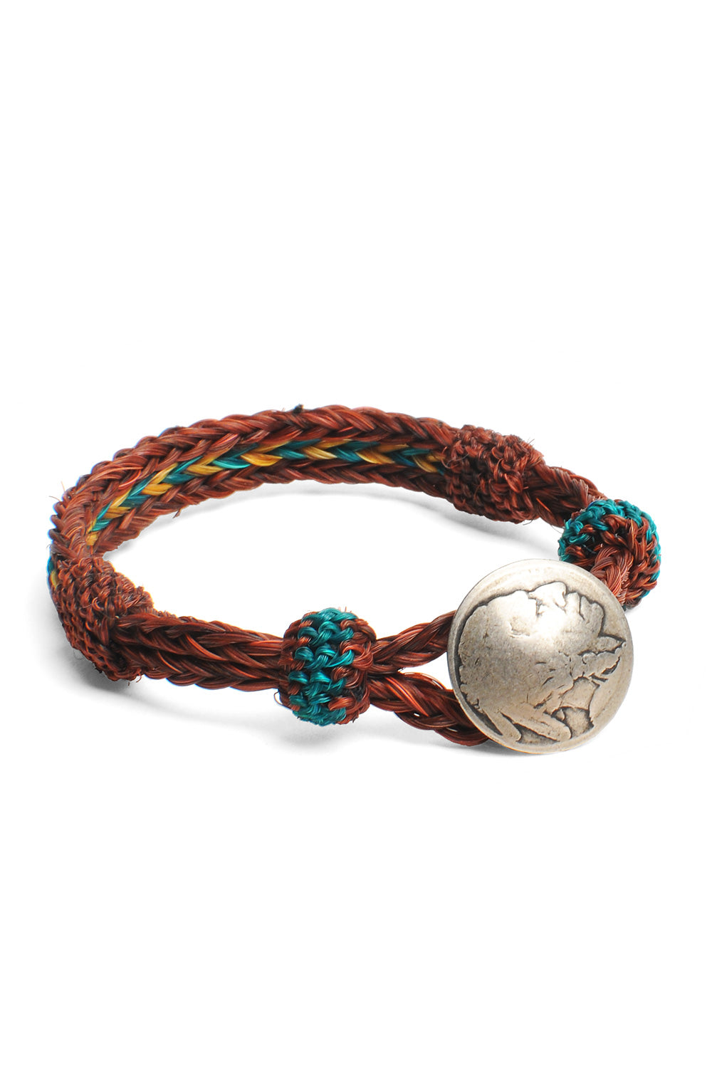 Concho Bracelet - #22 BUR/ GLD X GRN