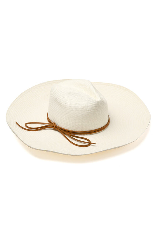 Llano Cuenca Fedora Ala Grande - Blanco